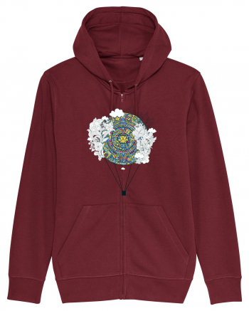 Aztec Calendar Burgundy