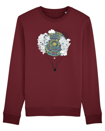 Aztec Calendar Burgundy