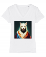 cats gods help Tricou mânecă scurtă guler V Damă Evoker