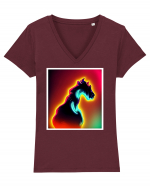 magic horse Tricou mânecă scurtă guler V Damă Evoker