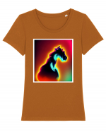 magic horse Tricou mânecă scurtă guler larg fitted Damă Expresser