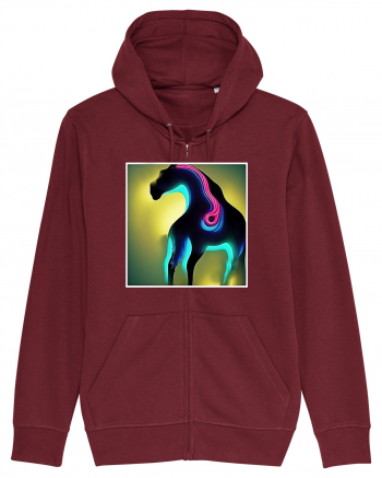 abstract horse Burgundy