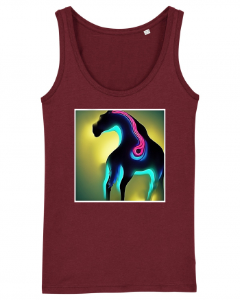 abstract horse Burgundy