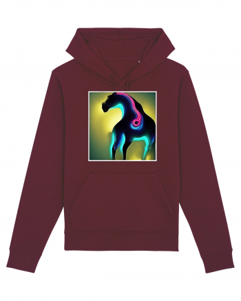 abstract horse Burgundy