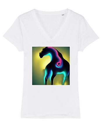 abstract horse White