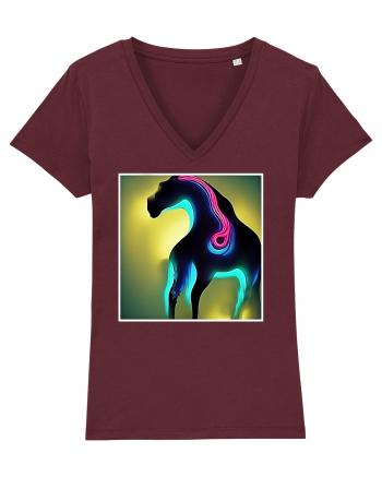 abstract horse Burgundy