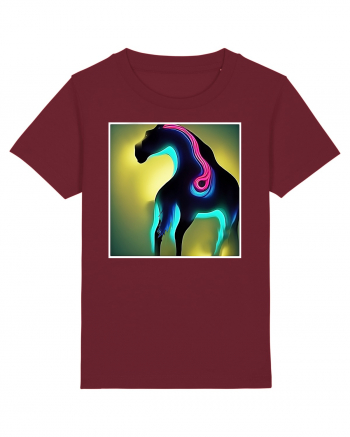 abstract horse Burgundy