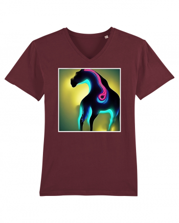 abstract horse Burgundy