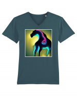 abstract horse Tricou mânecă scurtă guler V Bărbat Presenter