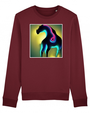 abstract horse Burgundy