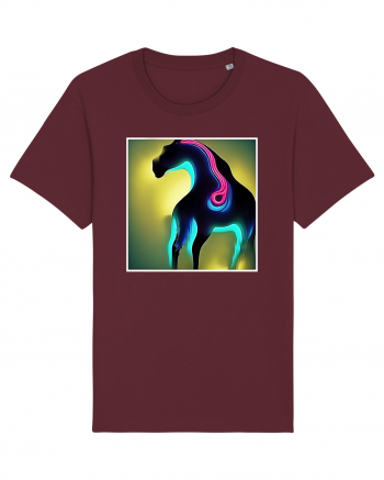 abstract horse Burgundy