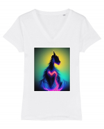 magical horse Tricou mânecă scurtă guler V Damă Evoker