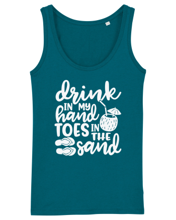 Drink in my hand toes in the sand Ocean Depth