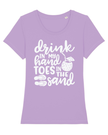 Drink in my hand toes in the sand Lavender Dawn