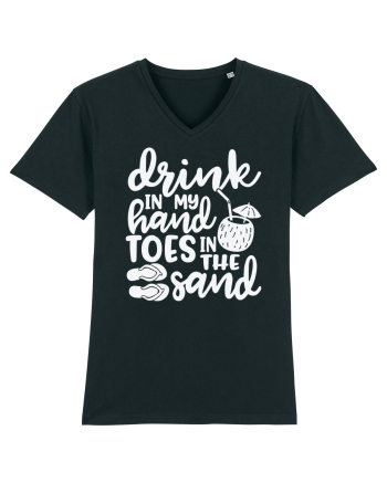 Drink in my hand toes in the sand Black