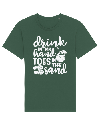 Drink in my hand toes in the sand Bottle Green