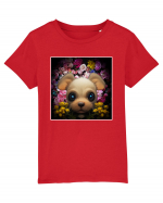 dog in flowers Tricou mânecă scurtă  Copii Mini Creator