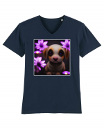 cute puppy Tricou mânecă scurtă guler V Bărbat Presenter