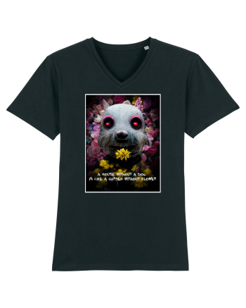 dog in garden Black