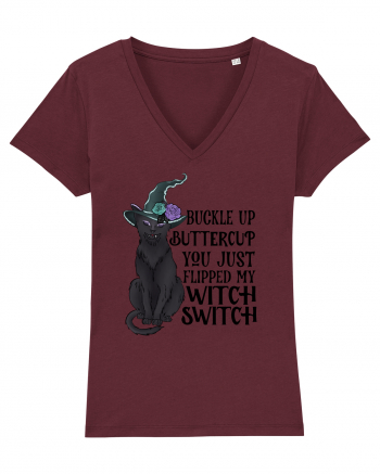 Witch Switch Cat Burgundy