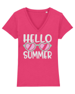Hello Summer Tricou mânecă scurtă guler V Damă Evoker