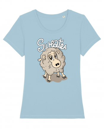 Light brown sweater sheep Sky Blue