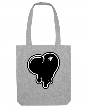 Black heart Heather Grey