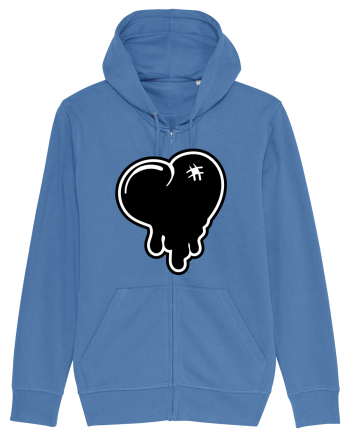 Black heart Bright Blue