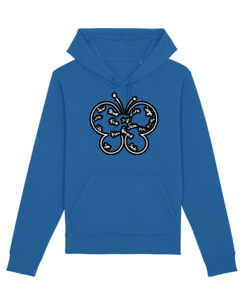 Butterfly with words Royal Blue