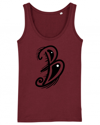 B letter Burgundy