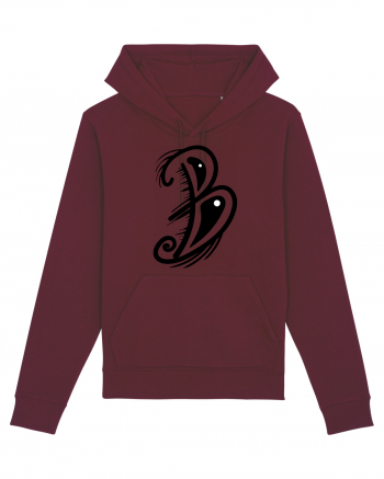 B letter Burgundy