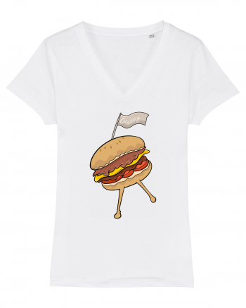 Dancing burger White