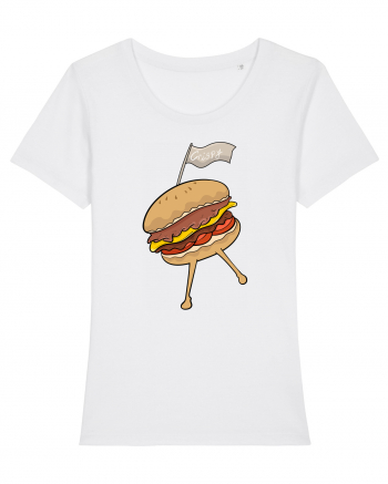 Dancing burger White