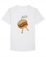 Dancing burger Tricou mânecă scurtă guler larg Bărbat Skater