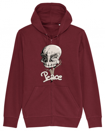 Peace skull head Burgundy