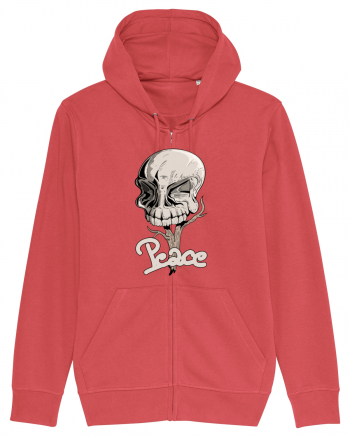 Peace skull head Carmine Red