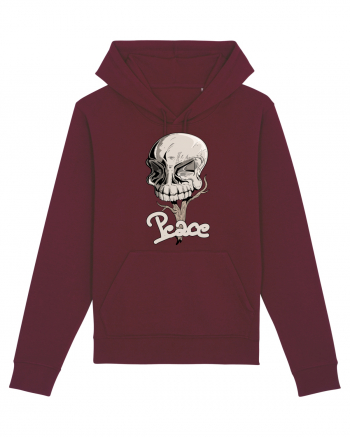 Peace skull head Burgundy