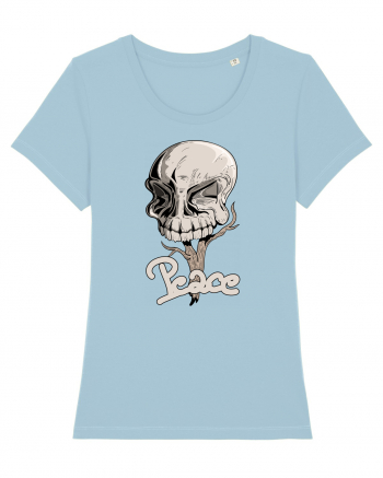 Peace skull head Sky Blue