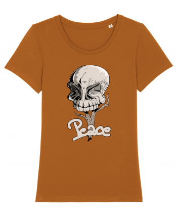 Peace skull head Roasted Orange