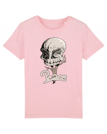 Peace skull head Cotton Pink