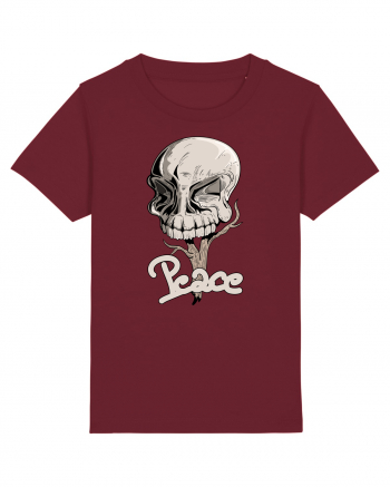 Peace skull head Burgundy