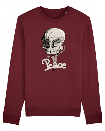 Peace skull head Burgundy