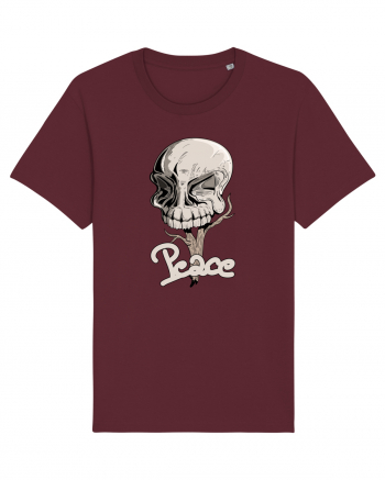 Peace skull head Burgundy