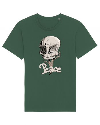 Peace skull head Bottle Green