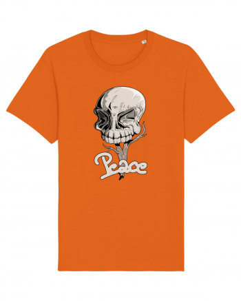 Peace skull head Bright Orange