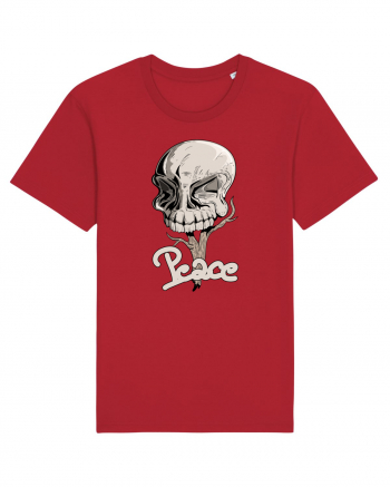 Peace skull head Red