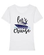 Let's Cruise Tricou mânecă scurtă guler larg fitted Damă Expresser