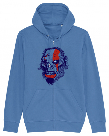 Ape Angry Face Bright Blue