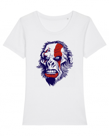 Ape Angry Face White