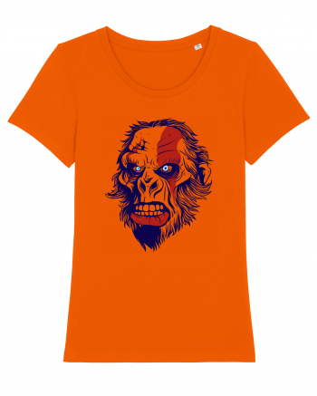 Ape Angry Face Bright Orange